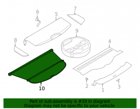 Nissan Rogue 14-18 trunk cover for 3 rows