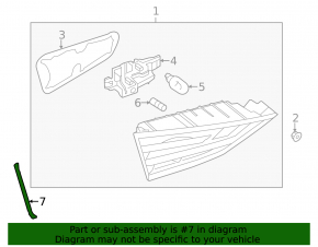 Left inner trunk lid light trim for Audi A3 8V 17-20 4d USA