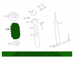 Rear right spring for Porsche Cayenne 19-26
