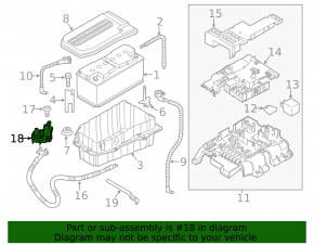 Positive terminal housing of battery Porsche Cayenne 11-17