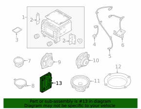 Audio amplifier Hyundai Sonata 15-17 chip broken