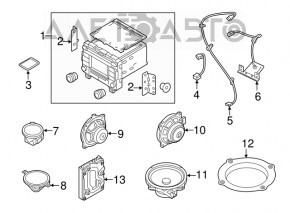 Audio amplifier Hyundai Sonata 15-17 chip broken