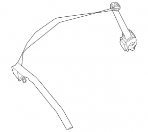 Seat belt 3 row right Mercedes GLS-class X166 13-19 black