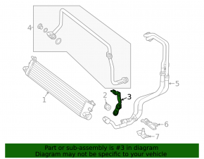 Gearbox radiator bracket right Mercedes C-class W205 15-21 metal
