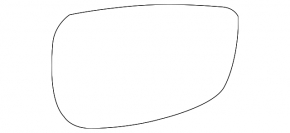 Left mirror element Mazda CX-50 23-26 heated, auto-dimming, BSM