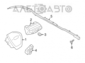 Passenger airbag in the dashboard of a Ford Transit Connect MK2 13-18