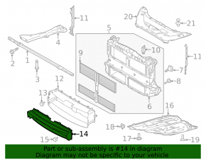 Lower radiator duct Ford Escape MK4 20- type 2 broken mount