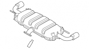 Muffler rear part with barrel Mazda CX-5 22-25 AWD 2.5T