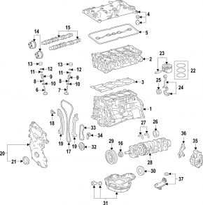 Cylinder block assembly Infiniti QX50 19-20 99k