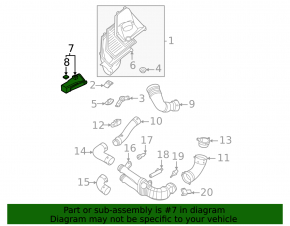 Left air intake for BMW 2 Series G42 2022-25 with M4. 3.0L twin-turbo, 2023-25