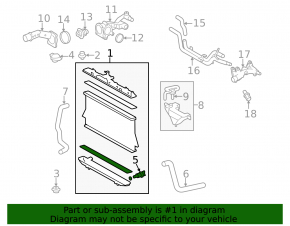Toyota Highlander 11-13 Hybrid Water Cooling Radiator