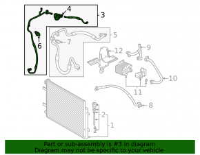 Air conditioner tube condenser-heater Volkswagen ID.4 21-23 complete 2 parts