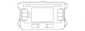Monitor, display VW Tiguan 09-17 6 buttons large display