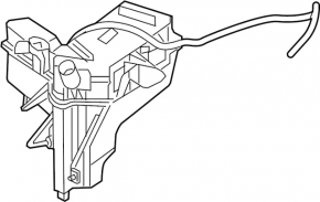 Infiniti JX35 QX60 13-20 washer reservoir with motor, without neck