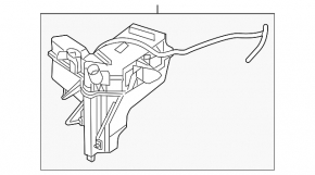 Infiniti JX35 QX60 13-20 washer reservoir with motor, without neck