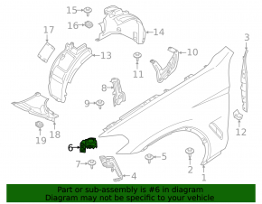 Bracket wing-headlight left BMW X3 G01 18-