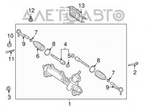 Steering tip right Lexus ES350 07-12 CTR