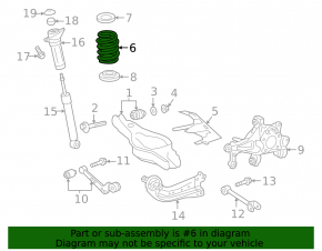 Rear left spring Toyota Rav4 19- hybrid AWD stiffness blue, orange