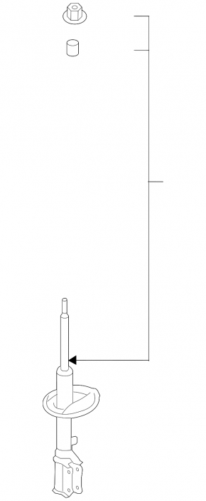 Shock absorber rear left Toyota Camry v50 12-14 usa SE