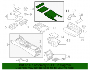 Center console trim BMW 5 G30 17-23
