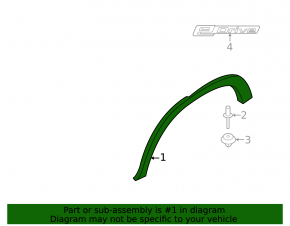 BMW X5 F15 14-18 Pure Experience rear right fender arch lining