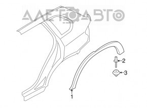 BMW X5 F15 14-18 Pure Experience rear right fender arch lining