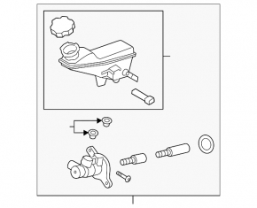 Brake master cylinder with reservoir Hyundai Kona 18-21 1.6, 2.0