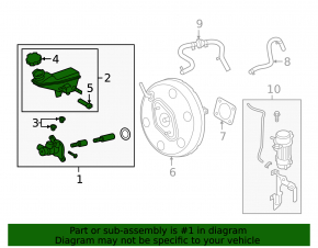 Brake master cylinder with reservoir Hyundai Kona 18-21 1.6, 2.0