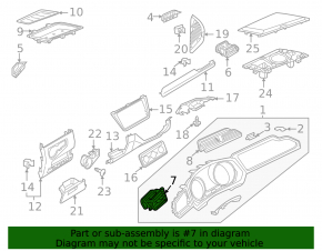Left dashboard air duct deflector VW Tiguan 18-24 black