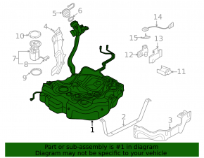 Fuel tank Audi A3 8V 15-19 FWD