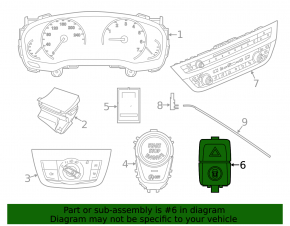 BMW X3 G01 18-21 Hazard Warning Button with 360 Camera Button