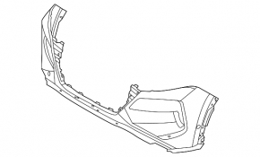 Bare front bumper for Nissan Rogue 21-23 with JP built parking sensors
