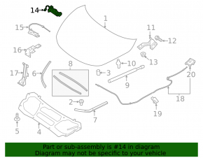 Hood Lock Infiniti JX35 QX60 13- OEM