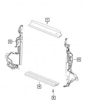 Left radiator deflector Chrysler Pacifica 21-26 3.6