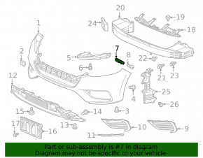 Front bumper mount right wing Honda Insight 19-22