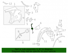Acura RDX 19-25 Fuel Door Lock