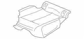 Audi Q5 80A 21-24 grey leather rear seat cushion trim, 2nd row, right