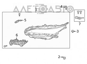 Toyota Venza 21-24 XLE Limited Right Front Headlight with Lens and Mount