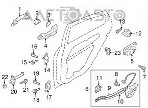 Rear left door lock for Kia Optima 11-15 type 2