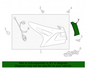 Outer Wing Light Cover Left NX200t NX300 NX300h 15-21