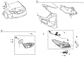 Light outer wing right Toyota Camry v70 18-20 halogen, light