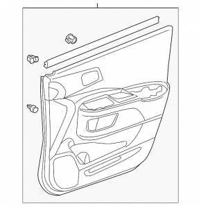 Door trim card front left Honda CRV 12-14 black