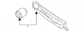Rear left longitudinal arm GMC Terrain 18- type 2