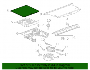 Trunk floor GMC Terrain 18-