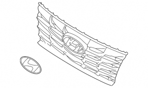 Hyundai Tucson 2022-2024 radiator grille assembly without camera