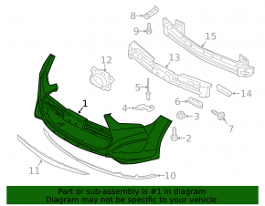 Front bumper bare Hyundai Veloster 13-17 turbo