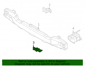 Rear bumper reinforcement bracket, left lower, Hyundai Tucson 22-25
