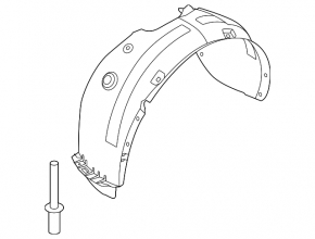 Front right fender liner for Kia Sportage 23-25
