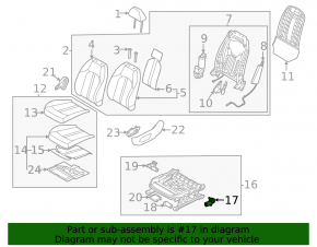 Kia K5 21-26 driver's seat height adjustment motor