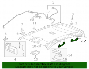 Front left ceiling handle Chevrolet Cruze 11-16 ser